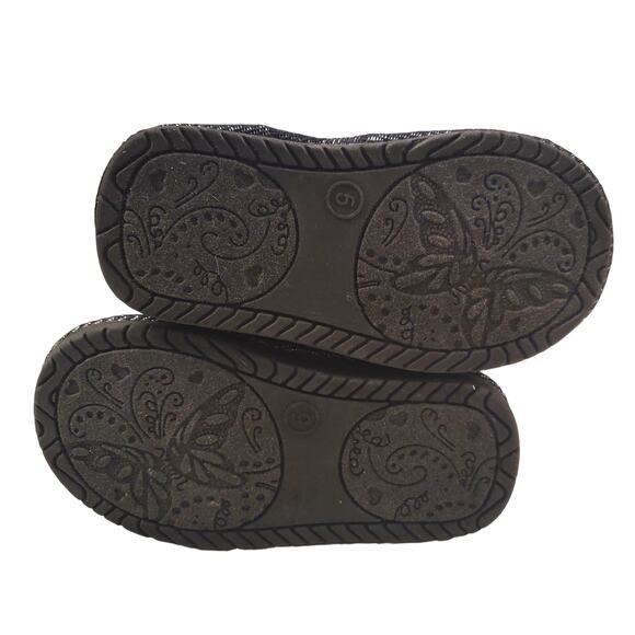 Jumping Beans Girls Black Slip on Boots with Bow Size 5 Toddler Winter Boots - Picture 12 of 14